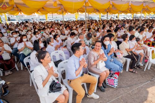 ภาพ No.79496:พิธีเททองหล่อพระประธาน ประจำอุโบสถวัดสายสุวพรรณ ณ มณฑลพิธีฯ ธรรมอุทยาน สัตตมหาสถาน หน้าอุโบสถวัดสายสุวพรรณ ต.คลองสี่ อ.คลองหลวง จ.ปทุมธานี วันเสาร์ที่ 1 เมษายน พ.ศ. 2566