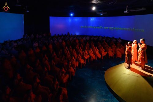 ภาพ No.80453:องค์กรภาคีเครือข่าย "บวร" จังหวัดปทุมธานี ศึกษาดูงานโครงการบรรพชาสามเณรฟื้นฟูพระพุทธศาสนาทั่วไทย ชมนิทรรศการ และสื่อนวัตกรรมพระพุทธศาสนาภาพยนต์ 3 มิติ - จักรวาลนฤมิต เรื่อง "พระสัมมาสัมพุทธเจ้า พระบรมศาสดาเอกของโลก" วันศุกร์ที่ 28 เมษายน พ.ศ.2566