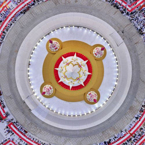 ภาพ No.110256:พิธีตักบาตรพระธรรมยาตราฯ ในโครงการธรรมยาตรากตัญญูบูชา มหาปูชนียาจารย์ พระมงคลเทพมุนี(สด จนฺทสโร) พระผู้ปราบมาร ปีที่ 12 ณ อนุสรณ์สถานลำดับที่ 2 สถานที่ตั้งมโนปณิธานบวชตลอดชีวิต อนุสรณ์สถานบางนางแท่น จ.นครปฐม วันที่ 11 มกราคม พ.ศ. 2567