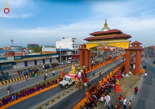 ภาพ No.132061:พิธีต้อนรับ พระ-สามเณร ธรรมยาตรา ในโครงการบรรพชา 1,250 รูป ณ แดนประสูติ สวนลุมพินี ประเทศเนปาล วันที่ 16-17 มีนาคม พ.ศ. 2567