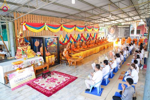 ภาพ No.106541:พิธีทอดผ้าป่าทำนุบำรุงศาสนสถาน ณ วัดใหม่นพรัตน์ ต.เนินมะปราง  อ.สองพี่น้อง จ.สุพรรณบุรี วันที่ 5 มกราคม พ.ศ. 2567