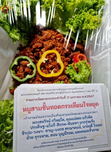 ภาพ No.113678:พิธีถวายภัตตาหารเป็นสังฆทาน แด่คณะพระธรรมยาตรา ปีที่ 12 วันที่ 17 มกราคม พ.ศ. 2567 ณ วัดโบสถ์(บน) บางคูเวียง จ.นนทบุรี