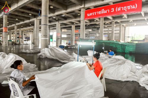 ภาพ No.217674:วันที่ 2-14 เมษายน พ.ศ. 2568 เจ้าหน้าที่เตรียมงานวันคุ้มครองโลก ชุดที่ 1 วัดพระธรรมกาย จ.ปทุมธานี