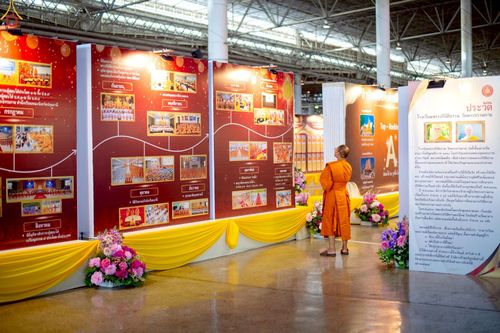 ภาพ No.235984:วันที่ 3 สิงหาคม พ.ศ. 2568 ภาพบรรยากาศ การต้อนรับปฎิสันถาร ของคณะสงฆ์ ในวันสมาธิโลก พิธีถวายมหาสังฆทาน 2,000 กว่าวัด ณ วัดพระธรรมกาย