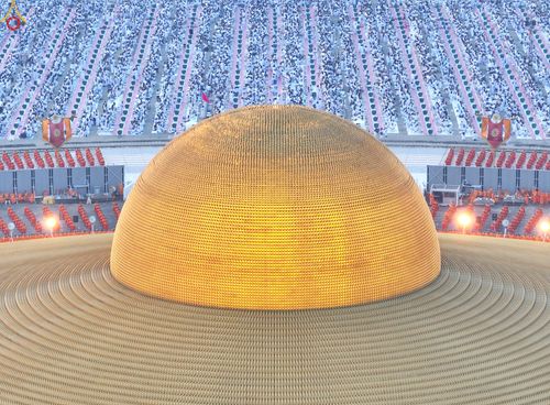 ภาพ No.279756:วันที่ 1 มกราคม พ.ศ.2569 พิธีตักบาตรในวันขึ้นปีใหม่ ณ ลานธรรม วัดพระธรรมกาย