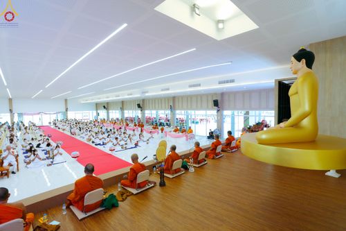 ภาพ No.83264:พิธีถวายสังฆทานคณะสงฆ์ 85 รูป  และพิธีทอดผ้าป่ายกช่อฟ้าดวงแก้ว มหาวิหารหลวงปู่  วันอาทิตย์ที่ 18 มิถุนายน 2566 ณ ศูนย์ปฏิบัติธรรมภาคใต้ อ.บางกล่ำ จ.สงขลา