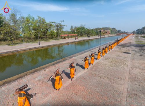 ภาพ No.132002:พิธีต้อนรับ พระ-สามเณร ธรรมยาตรา ในโครงการบรรพชา 1,250 รูป ณ แดนประสูติ สวนลุมพินี ประเทศเนปาล วันที่ 16-17 มีนาคม พ.ศ. 2567
