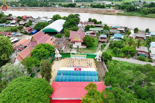 ภาพ No.140410:พิธีตอกเสาเข็มเป็นปฐมฤกษ์ เพื่อสร้างกุฎิและหอสวดมนต์ และพิธีทอดผ้าป่าบำรุงวัด ณ วัดกลางธนรินทร์ ต.บ้านแป้ง อ.พรหมบุรี จ.สิงห์บุรี วันอาทิตย์ที่ 9 มิถุนายน พ.ศ.2567