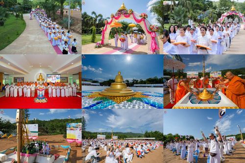 ภาพ No.331635:วันพุธที่ ๓ มิถุนายน พ.ศ.๒๕๖๙ พิธีทอดผ้าป่า ปฏิบัติธรรมกลั่นแผ่นดิน พิธีโปรยรัตนชาติ  และ พิธีตอกเสาเข็ม มงคลต้นแรก สถาปนา "องค์พระเจดีย์เพื่อสร้างสันติภาพโลก"  องค์แรก ครั้งแรกของลำปาง ประตูสู่ภาคเหนือ  ณ ศูนย์ปฏิบัติธรรมเถินเทิดธรรม อ.เถิน จ.ลำปาง