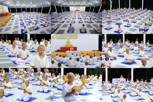 ภาพ No.319918:วันที่ 1 เมษายน พ.ศ.2569 นาคน้อยว่าที่สามเณรธรมทายาท จำนวน 98 คน  ร่วมกันสวดมนต์ทำวัตรเย็นและนั่งสมาธิ ณ ศูนย์ปฏิบัติธรรมบุรีรัมย์ จ.บุรีรัมย์