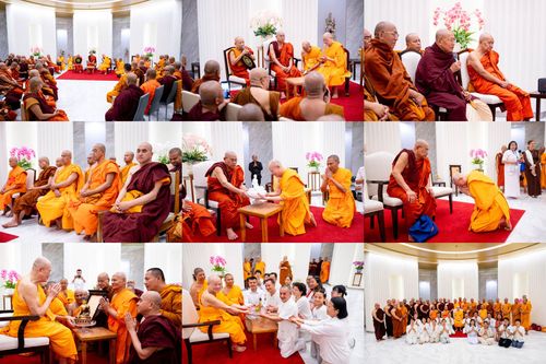 ภาพ No.325529:วันที่ 23 เมษายน พ.ศ.2569 หลวงพ่อทัตตชีโว รองเจ้าอาวาสวัดพระธรรมกาย ถวายการต้อนรับและปฏิสันถารคณะสงฆ์เมียนมาร์และเนปาล