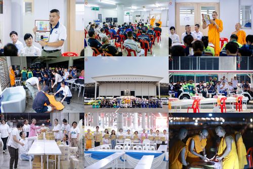 วันที่ 20 เมษายน พ.ศ.2569 การเตรียมงานของบุคลากรทางการแพทย์ , จุดลงทะเบียนพระสังฆาธิการ , วางกล่องไทยธรรม เพื่องานถวายมหาสังฆทาน 40,000 กว่าวัดทั่วประเทศ วันคุ้มครองโลก 22 เมษายน พ.ศ.2569 วัดพระธรรมกาย