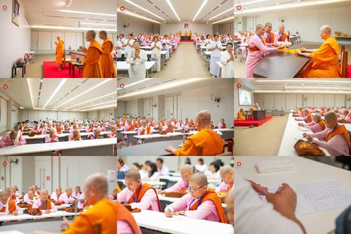 วันที่ 24 เมษายน พ.ศ.2569  หลวงพ่อทัตตชีโว รองเจ้าอาวาสวัดพระธรรมกาย ถวายการต้อนรับและปฏิสันถารคณะแม่ชีชาวเมียนมา