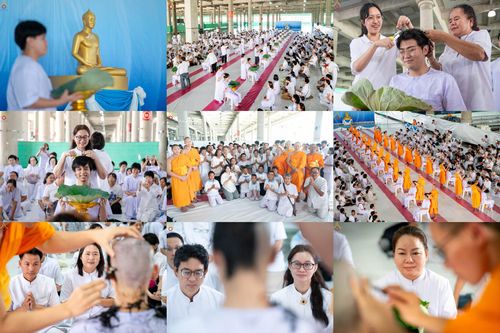 วันอาทิตย์ที่ 7 มิถุนายน พ.ศ.2569 พิธีปลงผมโครงการอุปสมบทหมู่ระดับอุดมศึกษา รุ่นที่ 53 ภาคฤดูฝน ณ วิหารคด 6 วัดพระธรรมกาย