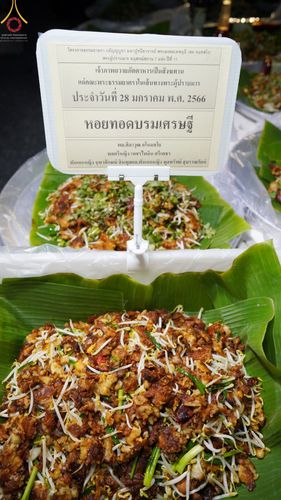 ภาพ No.74659:พิธีถวายภัตตาหารเป็นสังฆทาน แด่คณะพระธรรมยาตราฯ ในโครงการธรรมยาตรากตัญญูบูชา มหาปูชนียาจารย์ พระมงคลเทพมุนี(สด จนฺทสโร) พระผู้ปราบมาร อนุสรณ์สถาน 7 แห่ง ปีที่ 11 วันที่ 28 มกราคม พ.ศ. 2566