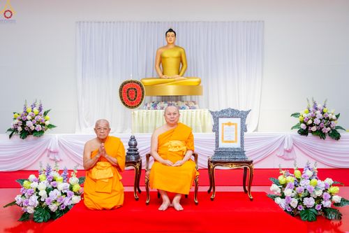 ภาพ No.343024:วันอาทิตย์ที่ 9 สิงหาคม พ.ศ.2569 พิธีมอบพัด ตั้งฐานานุกรม พระราชภาวนาวชิรวิเทศ วิ. ณ ห้องอาคารปลูกศรัทธา 2 วัดพระธรรมกาย