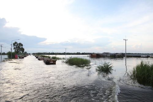 ภาพ No.3868:มูลนิธิธรรมกายช่วยภัยน้ำท่วม ปี พ.ศ.2554 ที่ ต.เกาะเรียน พระนครศรีอยุธยา