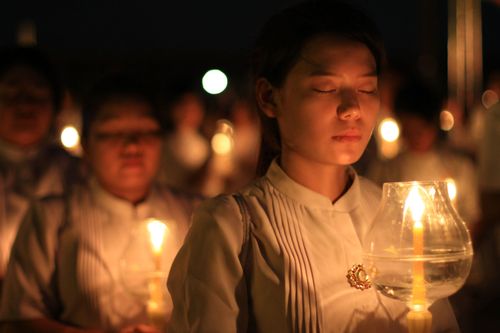 ภาพ No.1099:จุดโคมมาฆประทีป