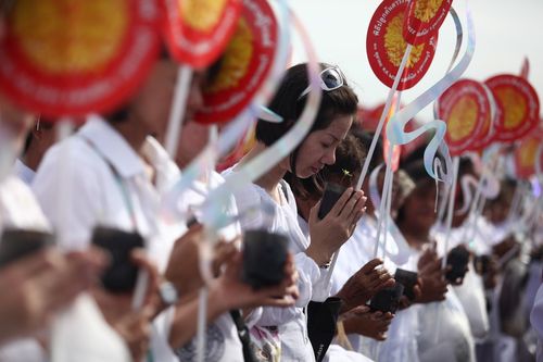 ภาพ No.4578:พิธีปลูกต้นกล้าดอกดาวรวยบรมจักรพรรดิ์ 10 ตุลาคม