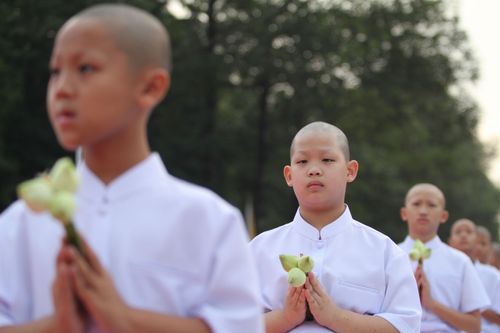 ภาพ No.4615:พิธีบรรพชาธรรมทายาทภาคฤดูฝนรุ่นที่ 1 และยุวชนรอบวัดรุ่นที่ 4