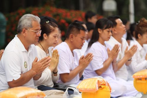 ภาพ No.4618:พิธีบรรพชาธรรมทายาทภาคฤดูฝนรุ่นที่ 1 และยุวชนรอบวัดรุ่นที่ 4