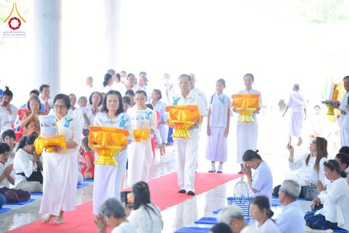 ภาพ No.216609:วันเสาร์ที่ 5 เมษายน พ.ศ. 2568 พิธีทอดผ้าป่าสามัคคีสร้างกุฎิสงฆ์ ณ ธุดงคสถานอำนาจเจริญ