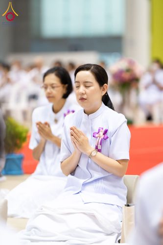 ภาพ No.134003:พิธีบูชาข้าวพระ  ในวันอาทิตย์ต้นเดือนที่ 7 เมษายน พ.ศ. 2567 ณ วัดพระธรรมกาย จ.ปทุมธานี