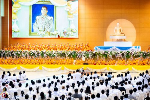 พิธีเจริญพระพุทธมนต์ ปฏิบัติธรรม เจริญสมาธิภาวนา เพื่อถวายพระพรชัยมงคล และถวายพระราชกุศลแด่พระบาทสมเด็จพระปรเมนทรรามาธิบดีศรีสินทรมหาวชิราลงกรณ พระวชิรเกล้าเจ้าอยู่หัว เนื่องในวันเฉลิมพระชนมพรรษา วันที่ 28 กรกฎาคม พ.ศ. 2566