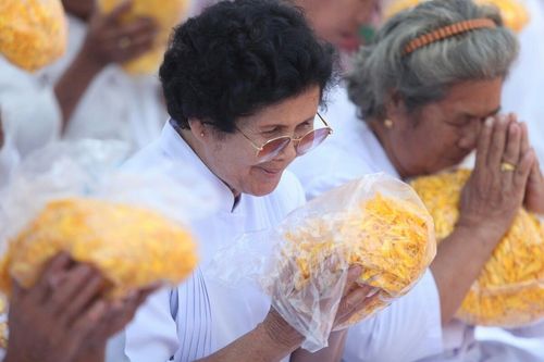 ภาพ No.8340:พิธีอัญเชิญรูปหล่อทองคำ พระมงคลเทพมุนี (สด จนฺทสโร) ประดิษฐาน ณ วัดสองพี่น้อง (พระอารามหลวง) จ.สุพรรณบุรี ประจำวันจันทร์ที่ 25 มีนาคม พ.ศ.2556