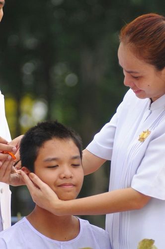 ภาพ No.8523:พิธีตัดปอยผมมัชฌิมธรรมทายาท ภาคฤดูร้อน ประจำปี 2556