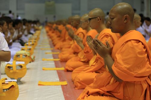 ภาพ No.8489:พิธีบรรพชาอุปสมบทหมู่ 3 โครงการ