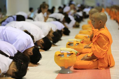 ภาพ No.8487:พิธีบรรพชาอุปสมบทหมู่ 3 โครงการ