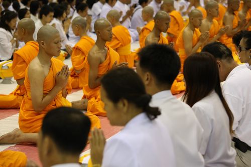 ภาพ No.8495:พิธีบรรพชาอุปสมบทหมู่ 3 โครงการ