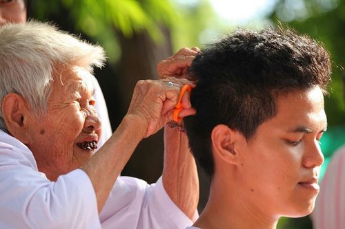 ภาพ No.8738:ประมวลภาพพิธีตัดปอยผมธรรมทายาท ระดับอุดมศึกษา รุ่นที่ 41 (โครงการ 2)