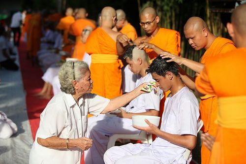 ภาพ No.8745:ประมวลภาพพิธีตัดปอยผมธรรมทายาท ระดับอุดมศึกษา รุ่นที่ 41 (โครงการ 2)