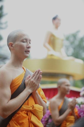 ภาพ No.8787:พิธีประดิษฐานองค์พระประธาน ณ วัดป่าหมาก อ.แม่ลาน้อย จ.แม่ฮ่องสอน