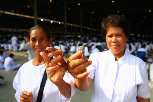 ภาพ No.9361:พิธีหล่อรูปเหมือนหลวงปู่วัดปากน้ำด้วยทองคำ องค์ที่ 7