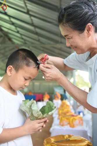 ภาพ No.133188:พิธีตัดปอยผม ธรรมทายาท โครงการสามเณรฟื้นฟูพระพุทธศาสนาทั่วไทย ณ ศูนย์ปฏิบัติธรรมวิหารแดง ตำบลเจริญธรรม อำเภอวิหารแดง จ.สระบุรี  วันที่ 31  มีนาคม พ.ศ. 2567