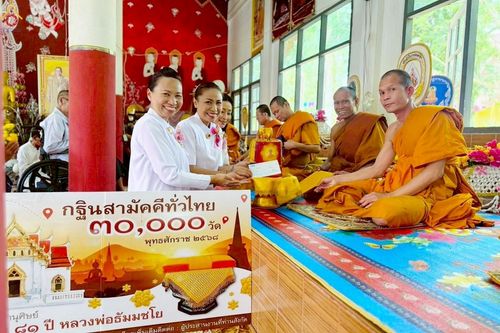 ภาพ No.270131:วันที่ 26 ตุลาคม พ.ศ. 2568 พิธีทอดกฐินสามัคคีทั่วไทย ณ วัดสระเกษ ต.หนองแวง อ.สมเด็จ จ.กาฬสินธุ์ โดยคณะศิษยานุศิษย์ บูชาธรรม 81 ปี หลวงพ่อธัมมชโย