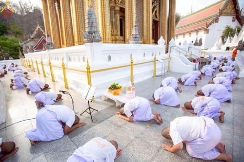 ภาพ No.216342:วันเสาร์ที่ 5 เมษายน พ.ศ. 2568 พิธีขอบรรพชา พิธีขอสรณคมน์และศีล พิธีขอนิสสัย พิธีถวายบาตร ในโครงการบรรพชาสามเณรฟื้นฟูพระพุทธศาสนาทั่วไทย  ณ วัดพระพุทธบาท ราชวรมหาวิหาร ต.ขุนโขลน อ.พระพุทธบาท จ.สระบุรี