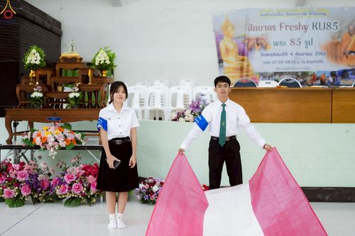 ภาพ No.243175:วันพฤหัสบดีที่ 4 กันยายน พ.ศ. 2568 เวลา 07.00-08.15 น. มหาวิทยาลัยเกษตรศาสตร์ กำแพงแสน ร่วมทำบุญตักบาตร Freshy KU85 พระสงฆ์ 85 รูป