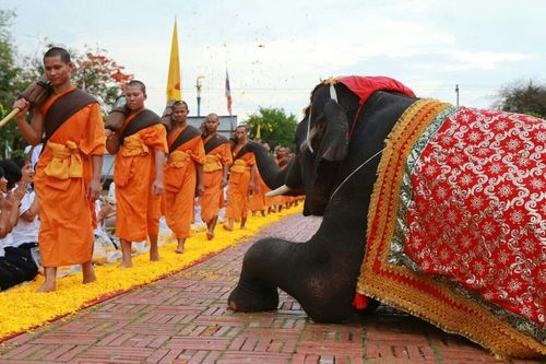 ภาพ No.11225:ประมวลภาพธุดงค์ธรรมชัยอัญเชิญพระบรมธาตุ วันที่ 7 พ.ค. 2557 จ.พระนครศรีอยุธยา