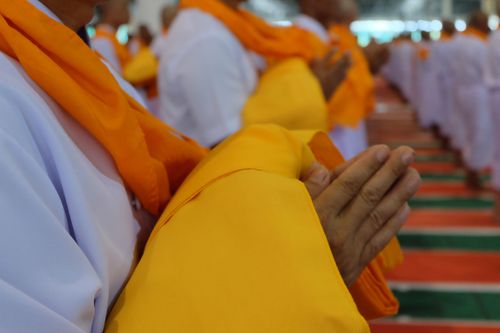 ภาพ No.36741:พิธีบรรพชา กล่าวคำขอบรรพชา และคล้องอังสะ