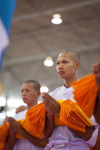 ภาพ No.36893:พิธีบรรพชา กล่าวคำขอบรรพชา และคล้องอังสะ