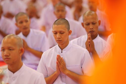 ภาพ No.36833:พิธีบรรพชา กล่าวคำขอบรรพชา และคล้องอังสะ