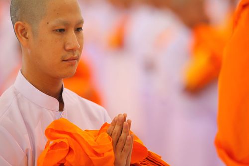 ภาพ No.36835:พิธีบรรพชา กล่าวคำขอบรรพชา และคล้องอังสะ