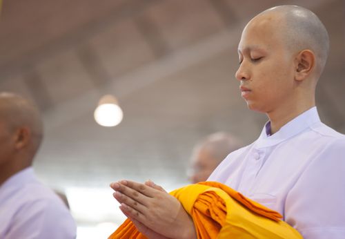 ภาพ No.36898:พิธีบรรพชา กล่าวคำขอบรรพชา และคล้องอังสะ