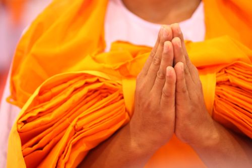 ภาพ No.36879:พิธีบรรพชา กล่าวคำขอบรรพชา และคล้องอังสะ