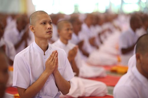 ภาพ No.36821:พิธีบรรพชา กล่าวคำขอบรรพชา และคล้องอังสะ