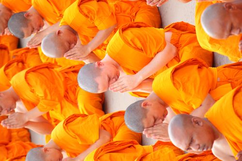 ภาพ No.36909:ถ่ายภาพหมู่ร่วมกันของพระธรรมทายาท ณ ลานธรรม